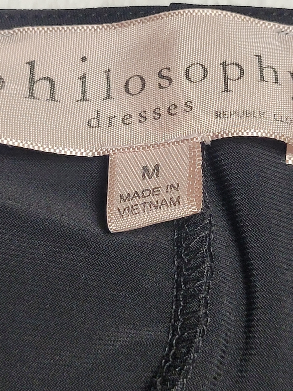 Philosophy Black Lace Up Dress A Line Shift Edgy Goth Minimalist M Casual Travel - Picture 5 of 9